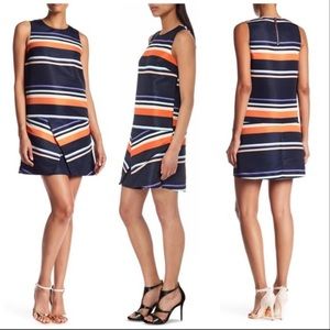Ted Baker London Damica Tribal Striped Sleeveless Shift Mini Dress Size 1 = 4